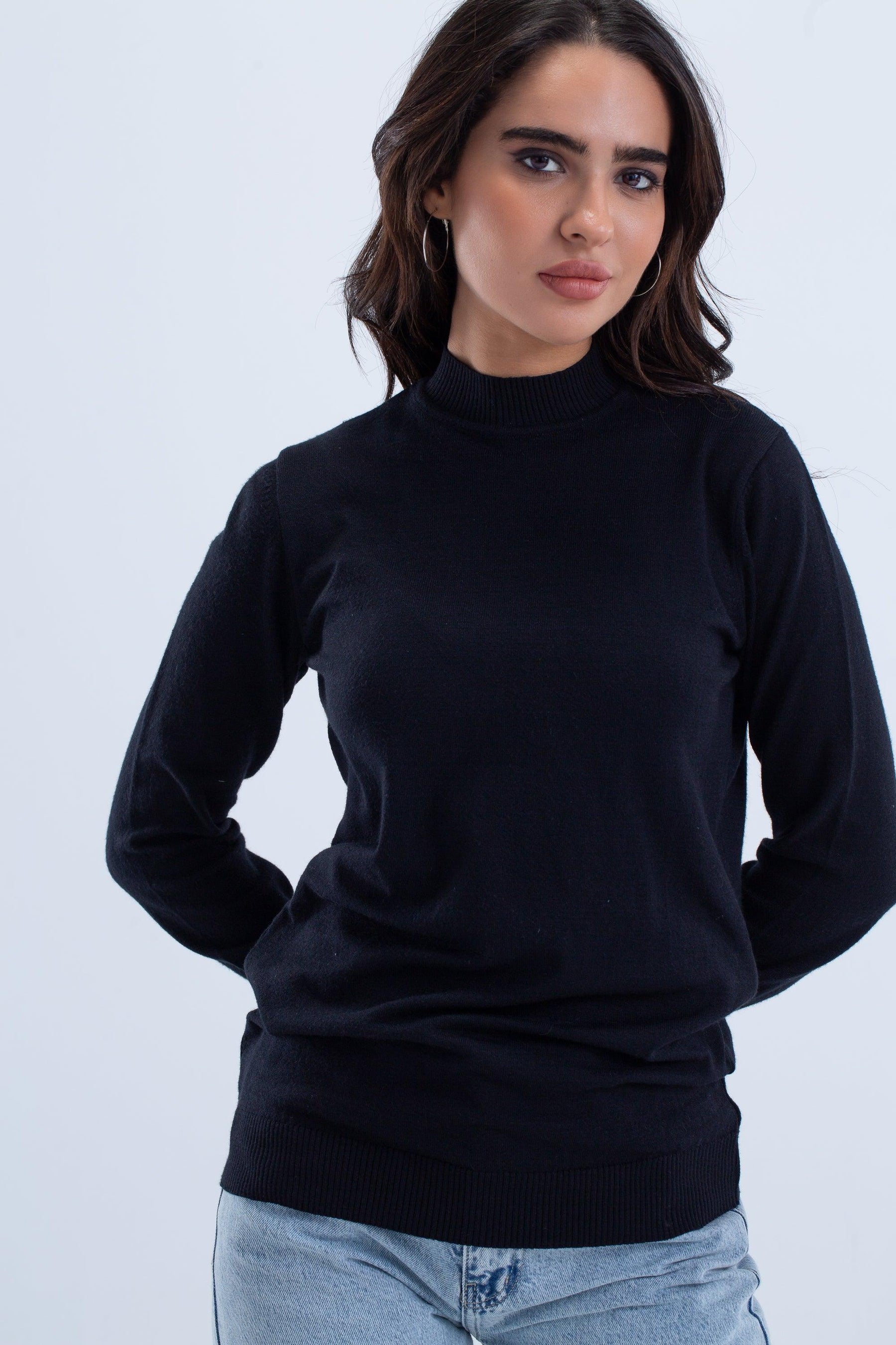 Ribbed Crew Neck Pullover - Carina - كارينا