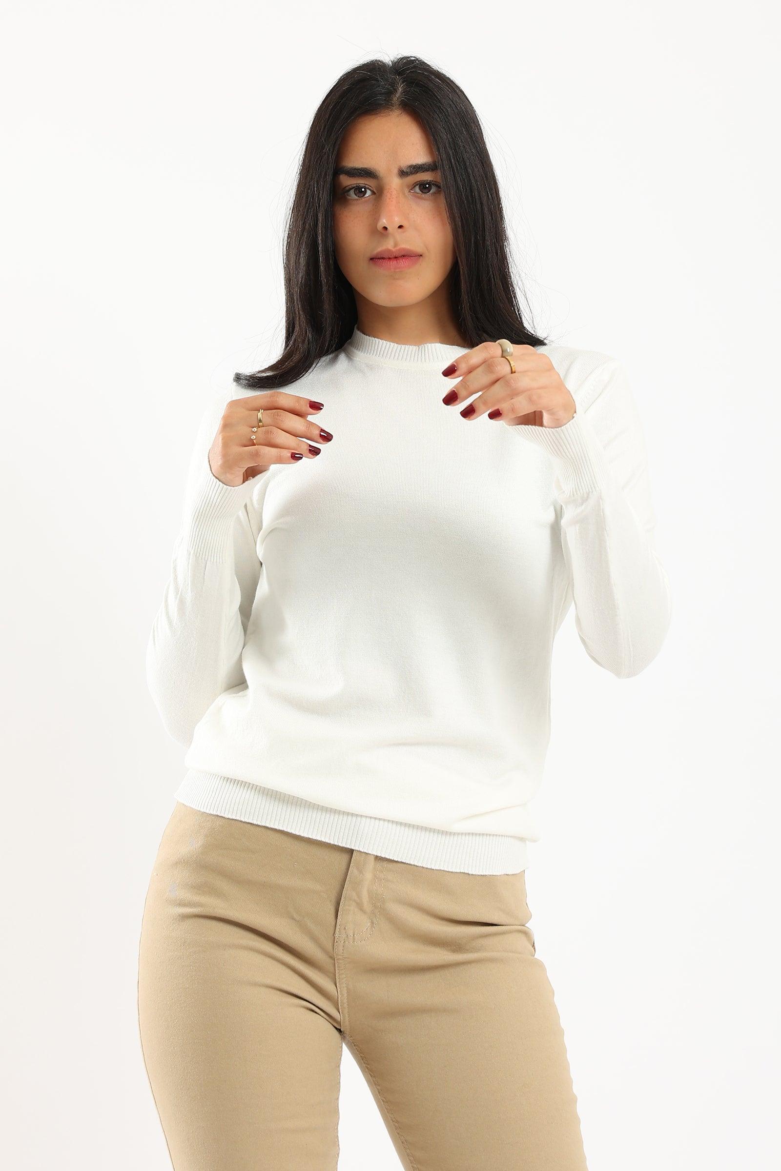 Ribbed Crew Neck Pullover - Carina - كارينا