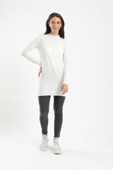 Ribbed Mock Neck Pullover - Carina - كارينا