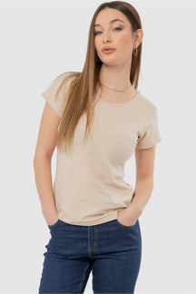 Round Neck Solid Top - Carina - كارينا