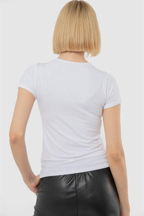 Short Sleeves Viscose Top - Carina - كارينا