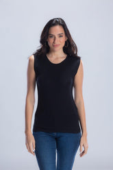 Sleeveless Crew Neck Top - Carina - كارينا