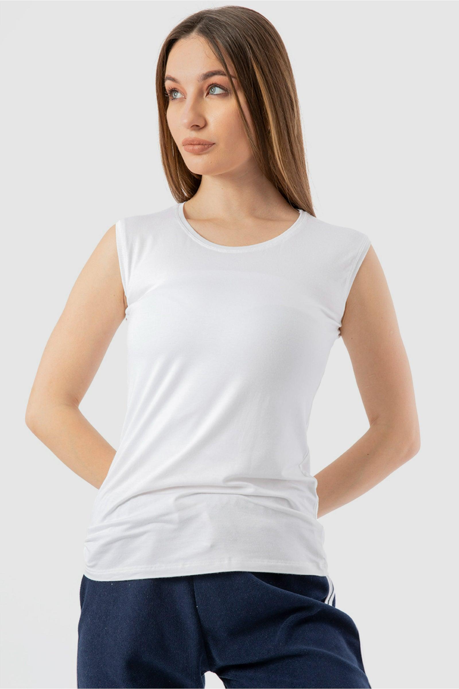 Sleeveless Crew Neck Top - Carina - كارينا