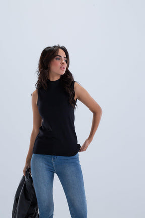 Slim Fit Sleeveless Pullover - Carina - كارينا