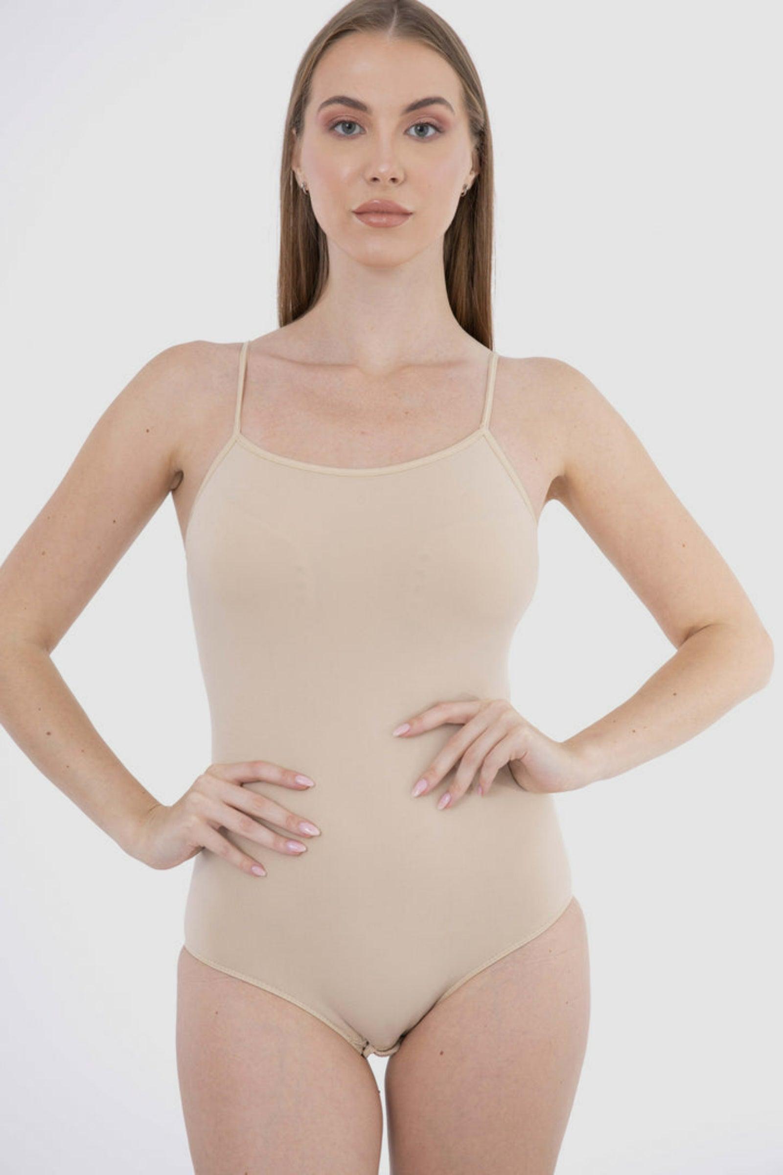 Spaghetti Strap Solid Bodysuit - Carina - كارينا