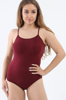 Spaghetti Strap Solid Bodysuit - Carina - كارينا