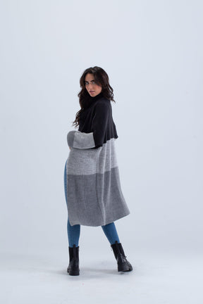 Tritone Ribbed Cardigan - Carina - كارينا