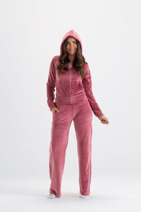 Warm Pink Velvet Pyjama Set - Carina - كارينا