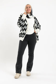 Zigzag Long Sleeves Cardigan